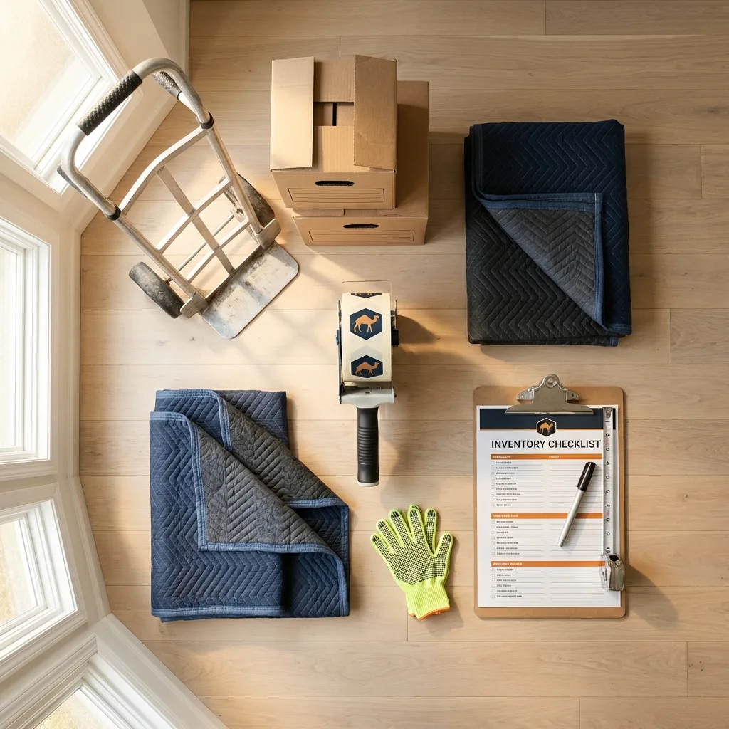 Professional moving supplies and packing materials layout for Yanceyville residential relocations
